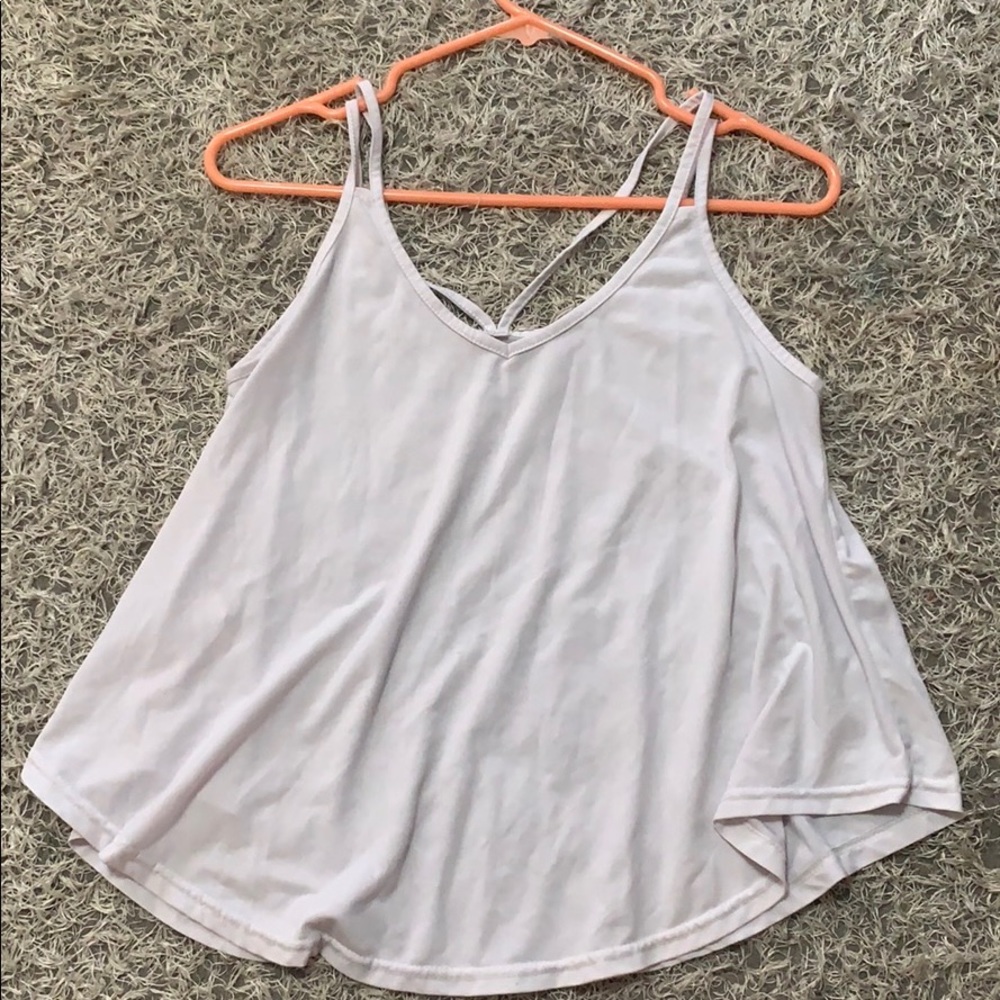 White Polyester tank top